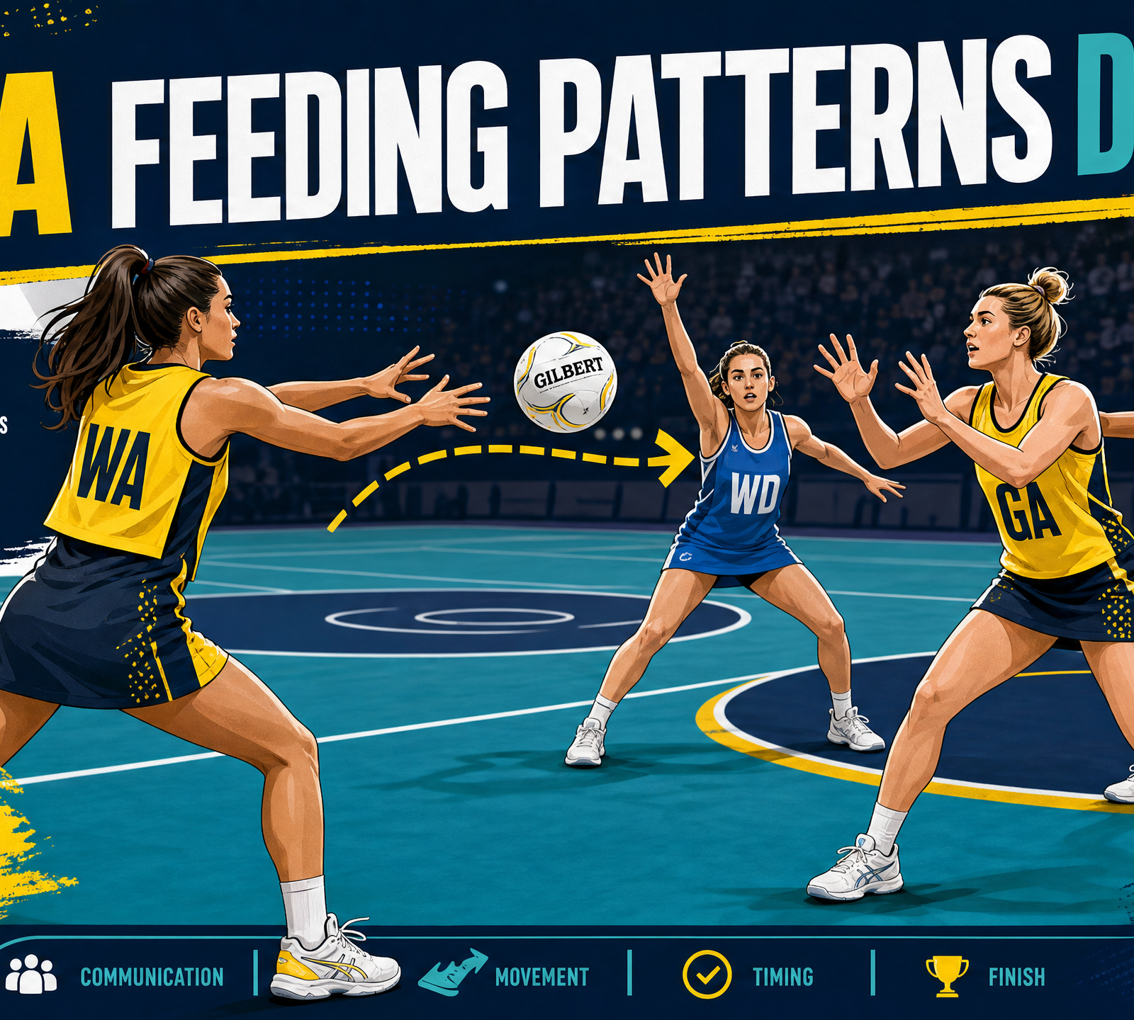 Netball Repeated Patterns Mastering WA Feeding Patterns: Angles, Vision, and Execution | Vanta Sports