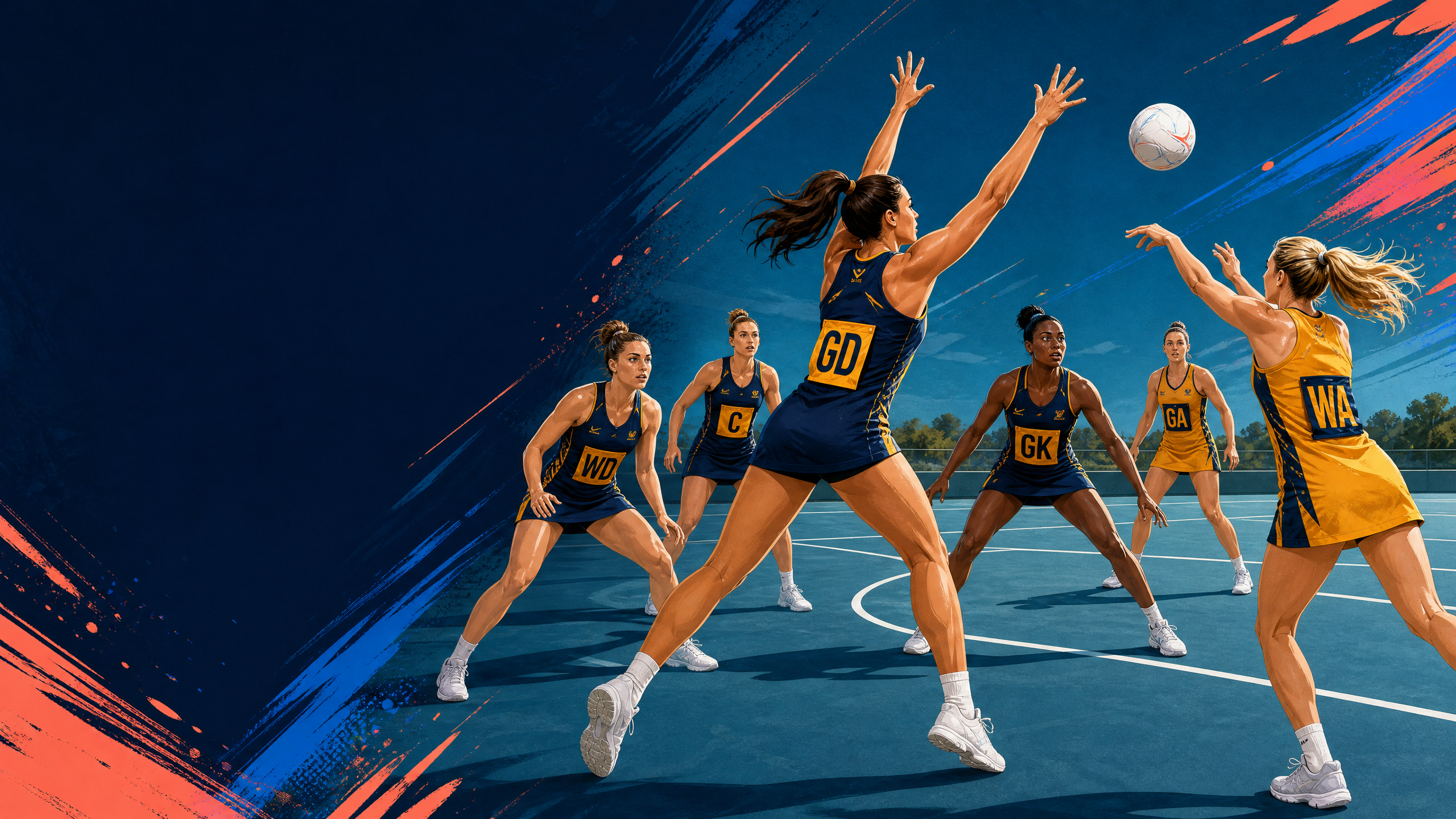 Netball Zone Defence Set-up Play: 2–3–2 Canopy and Sideline Funnel