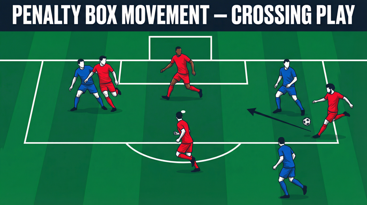 Penalty Box Movement Play for Crosses: The Three-Runner Pattern