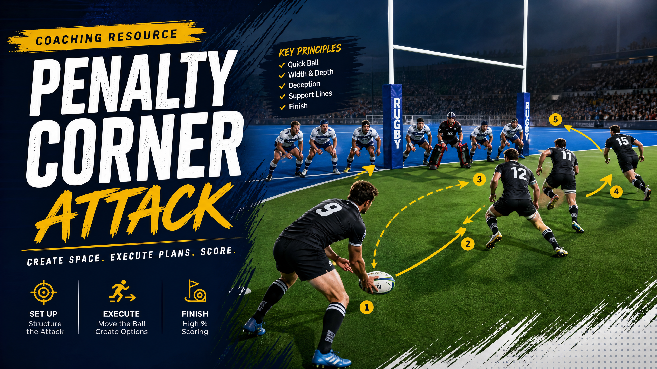 Penalty Corner Attack: The 'Crash & Cut' Pod System