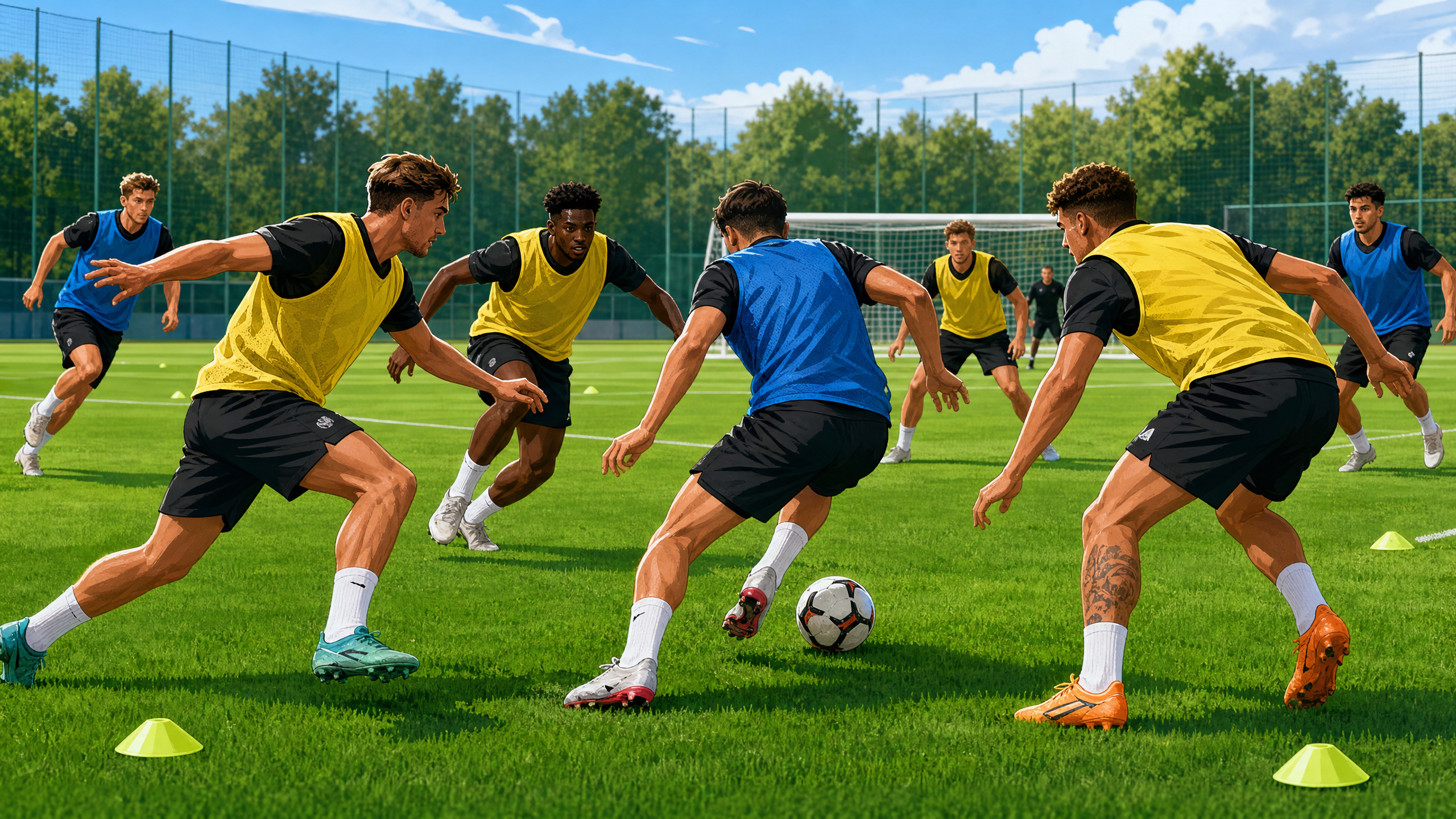 High-Intensity Pressing Triggers and Defensive Recovery Drill