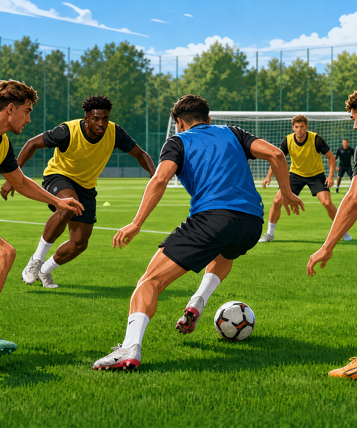 High-Intensity Pressing Triggers and Defensive Recovery Drill