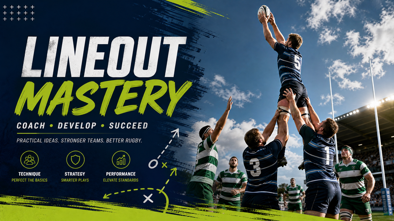 5-Man Lineout: Front Dummy to Middle Lift-and-Play Drill