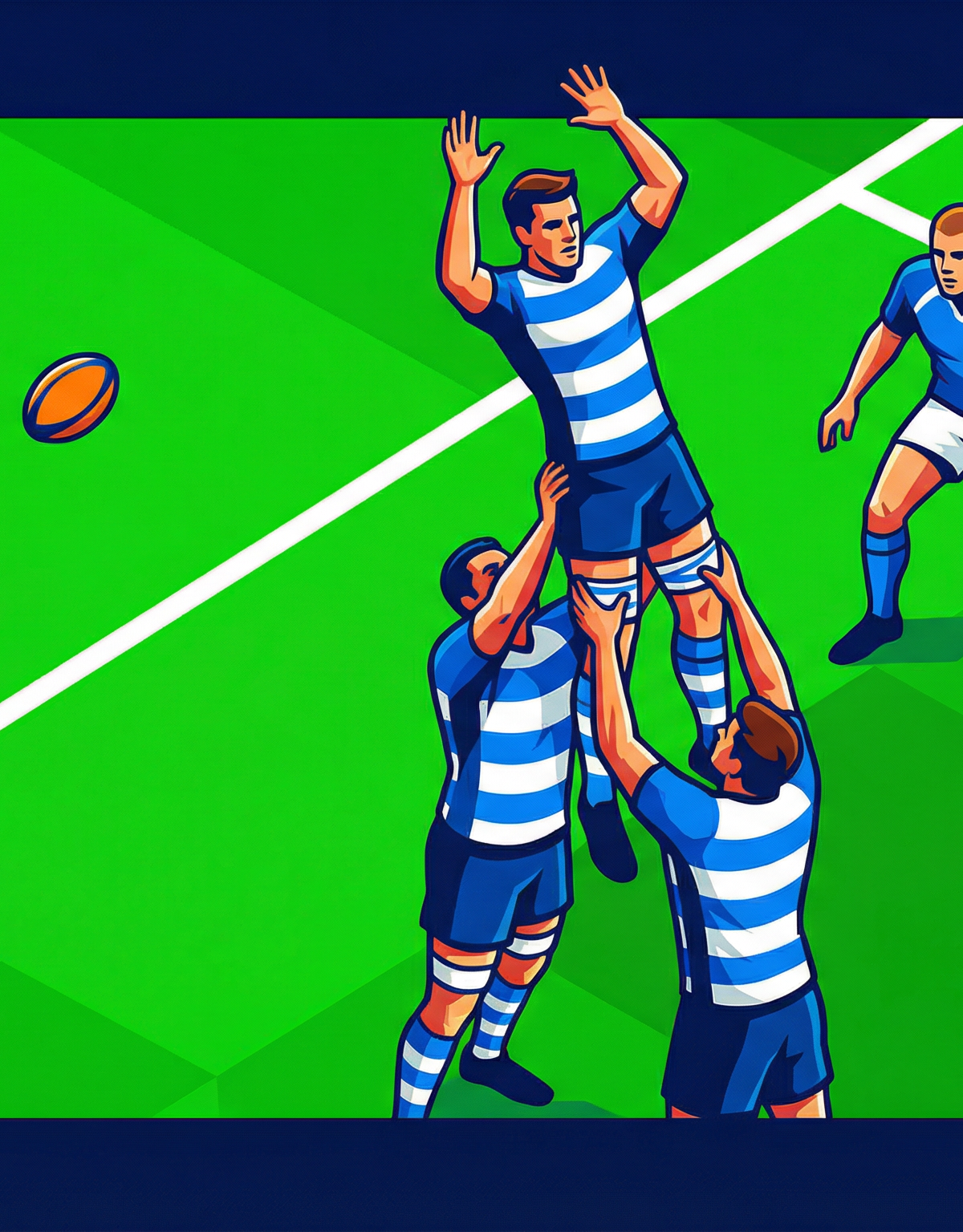 7-Man Front-Peel Attacking Lineout Drill
