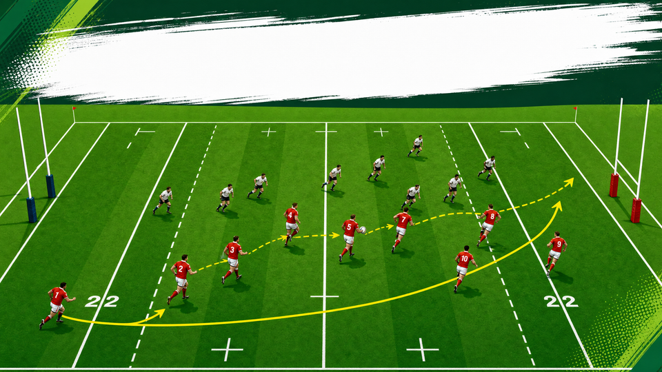 Attacking Backs Move Off First Phase: The Flat Line Strike