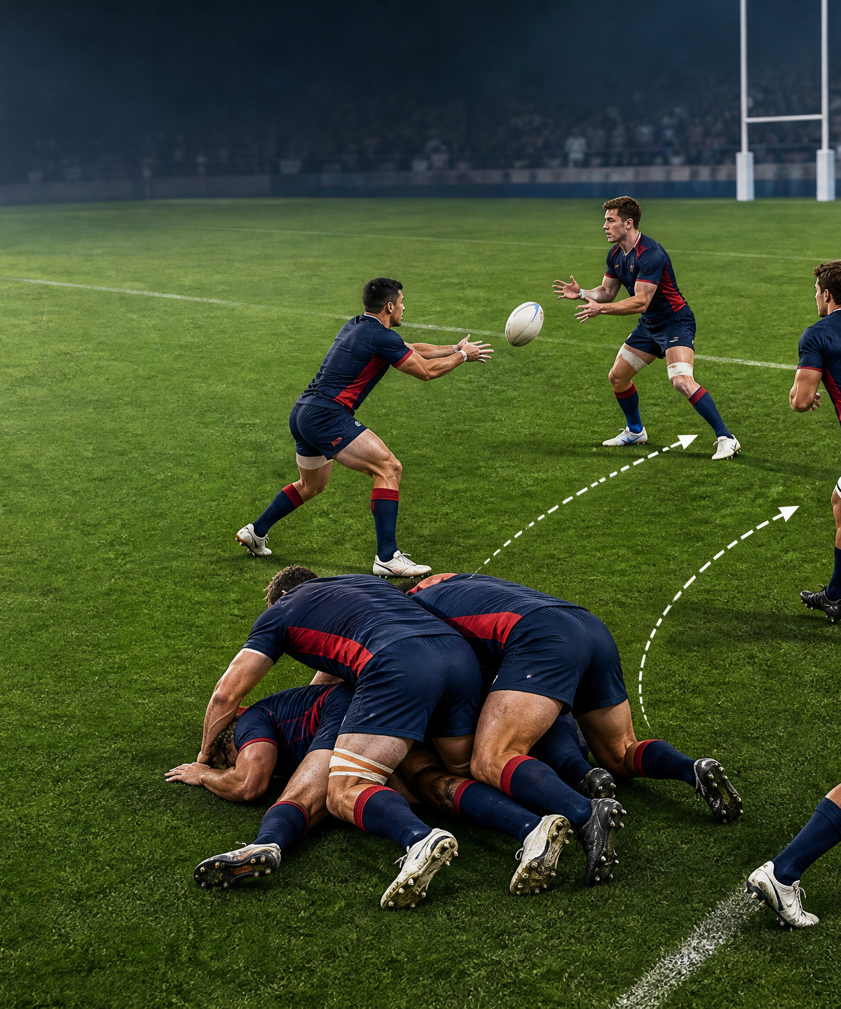 First-Phase Backs: 13-Edge Launch From Ruck