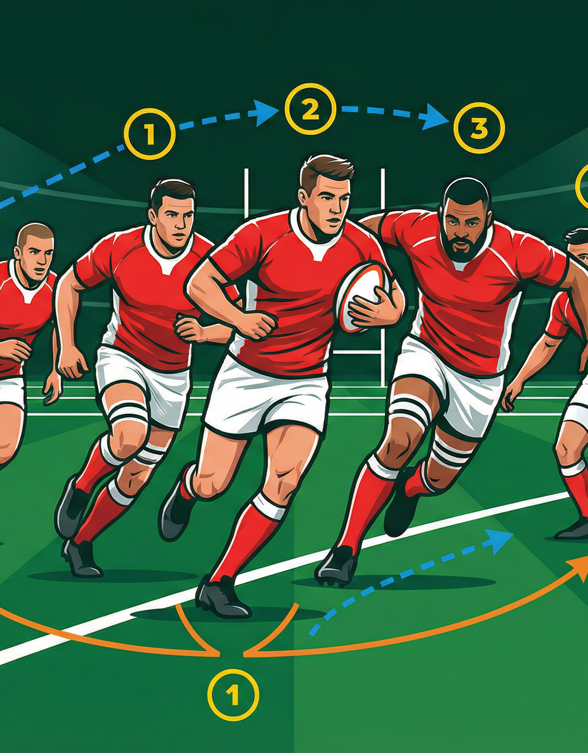 Forward Pod Play with Offload Option: Breaking the Defensive Line