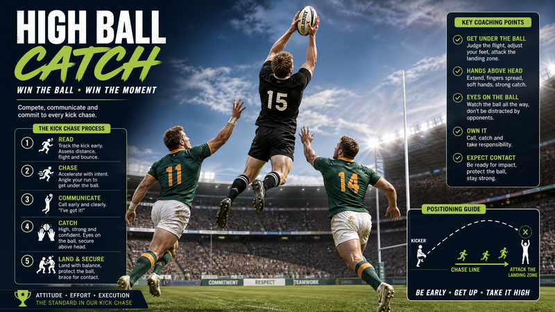 Kick Chase and High-Ball Catch: Win the Aerial Battle