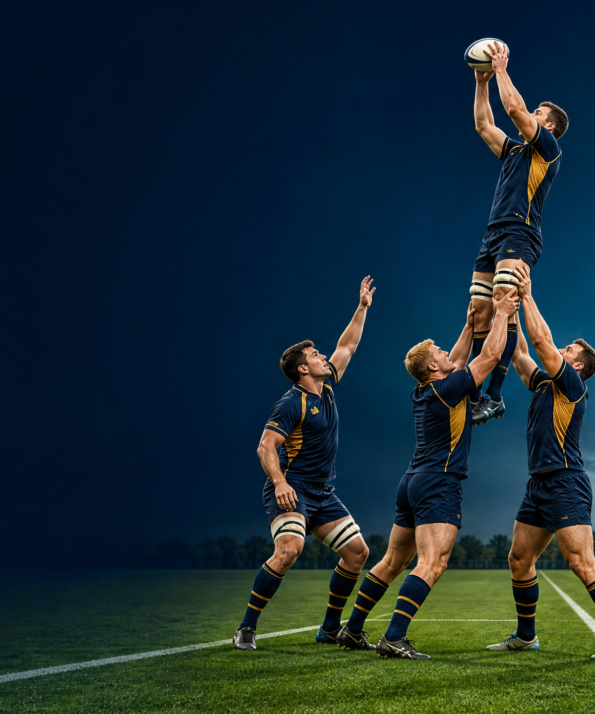Four-Man Lift-to-Launch Lineout Set-Piece Drill