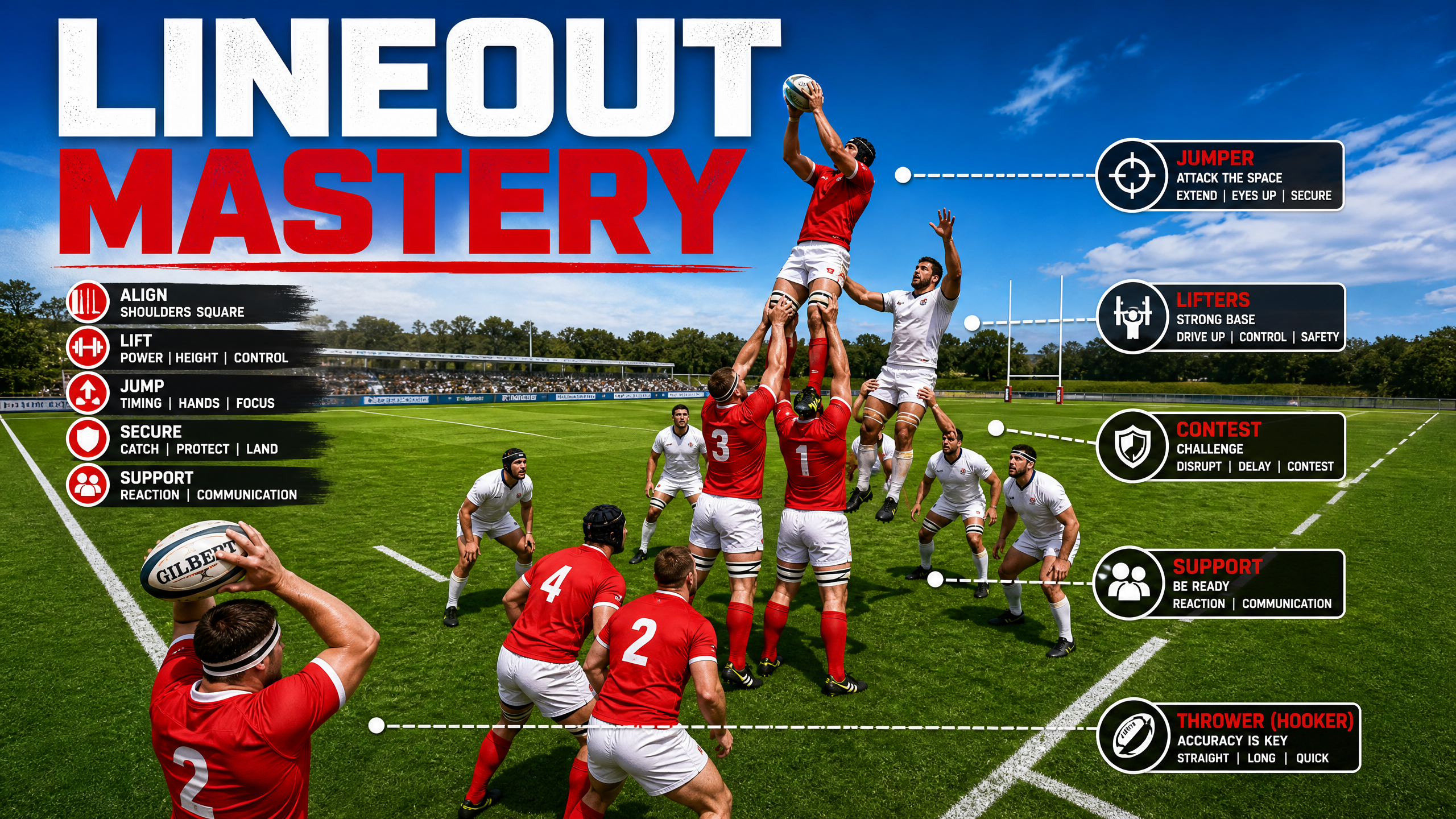 Lineout Mastery: 5-Man Set Piece to First Phase Attack