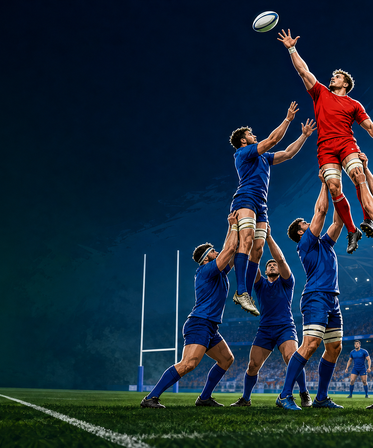 Opposition Throw Lineout Steal: Middle Pod, Secure Landing and Fast Exit