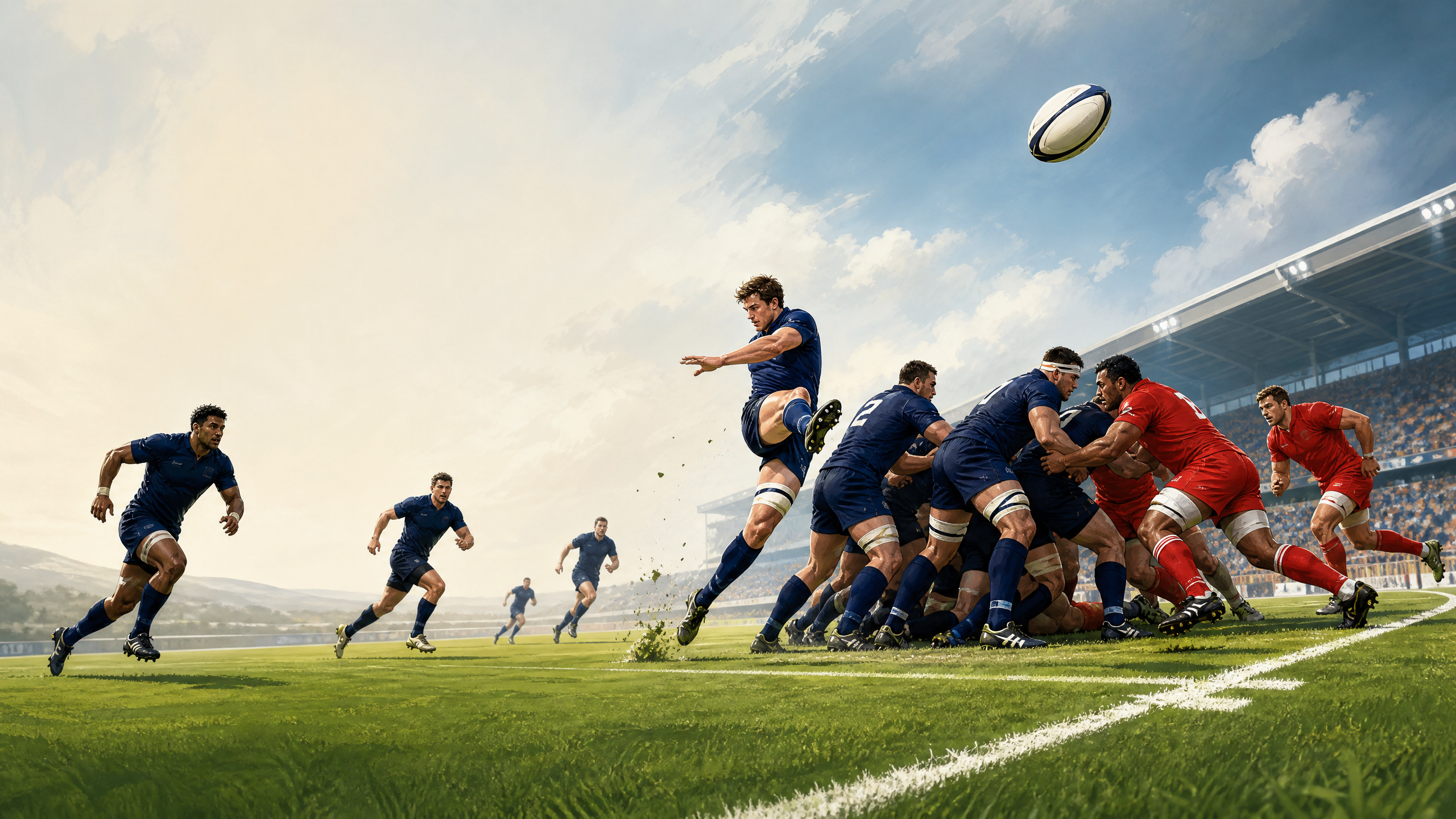 Rugby Own-22 Exit 1: Screen, Clear and Chase