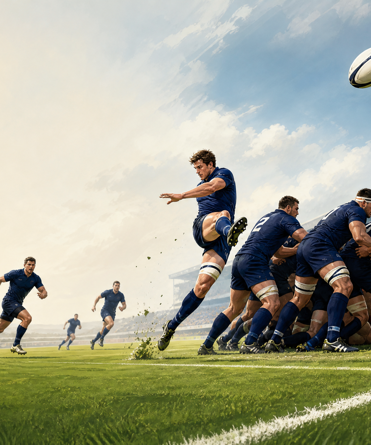 Rugby Own-22 Exit 1: Screen, Clear and Chase