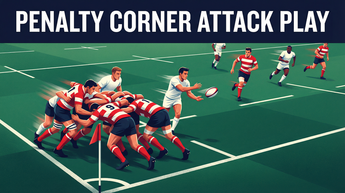 Penalty Corner Attack Play: The Driving Maul with Backline Release