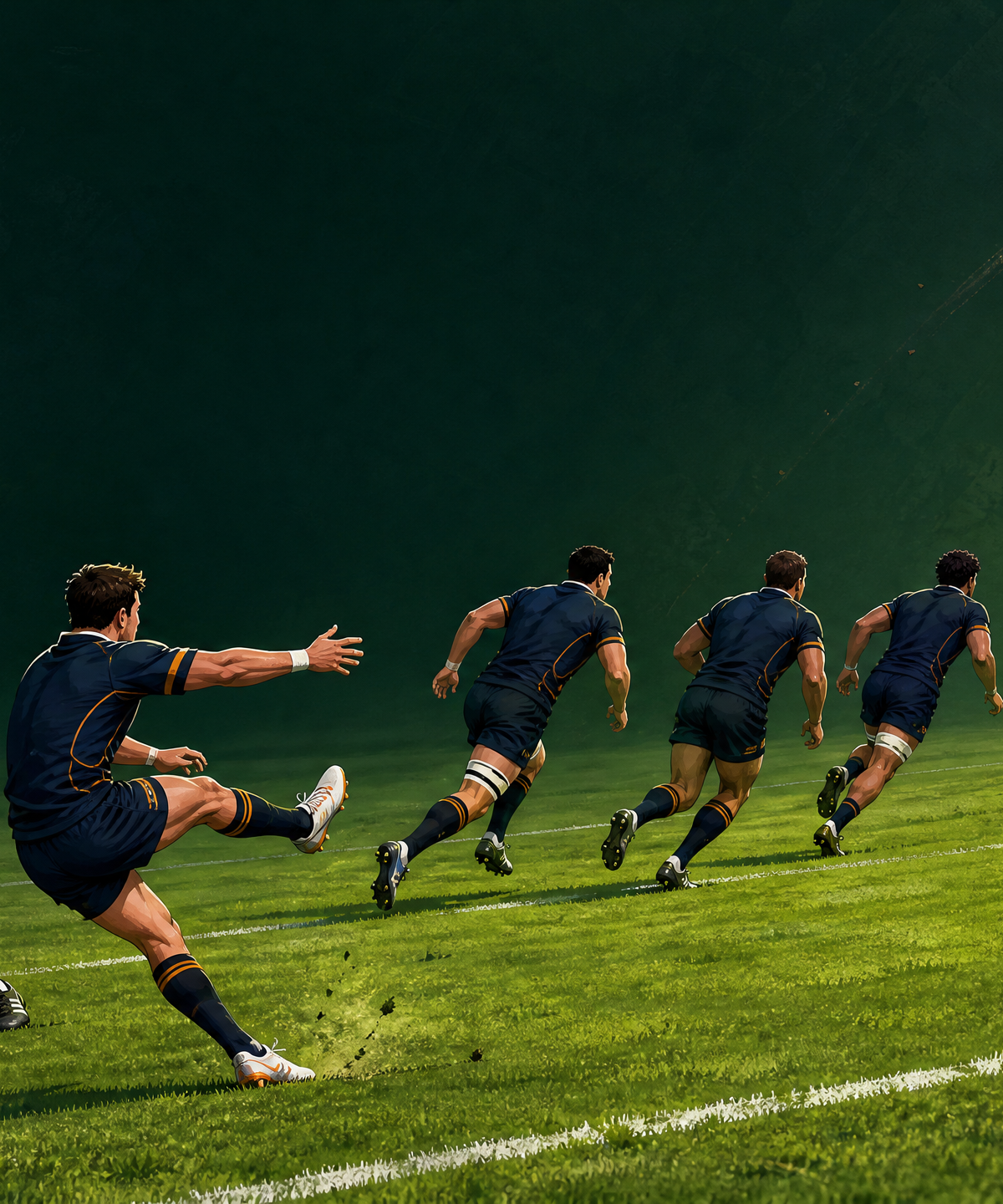 Rugby Union Box Kick Chase & Press: Win the Air, Own the Next Phase