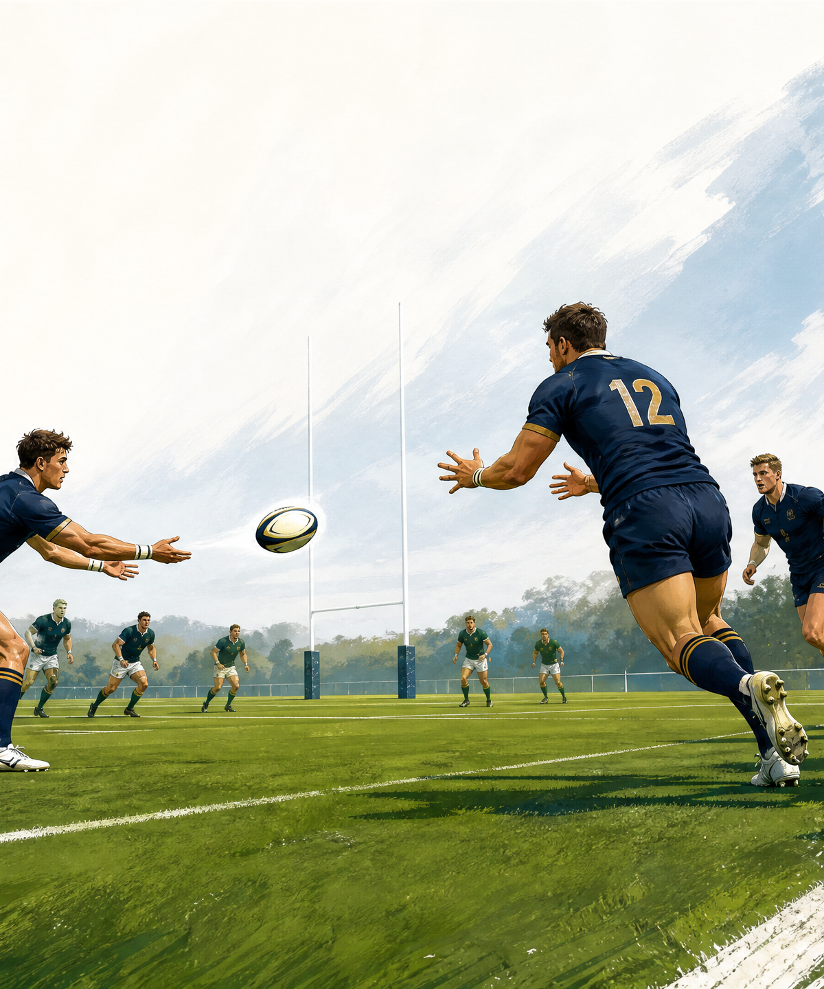 Rugby Union Penalty Corner Attack: Tap–Sweep Edge Play