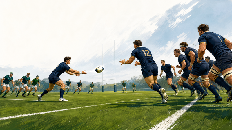 Rugby Union Penalty Corner Attack: Tap–Sweep Edge Play