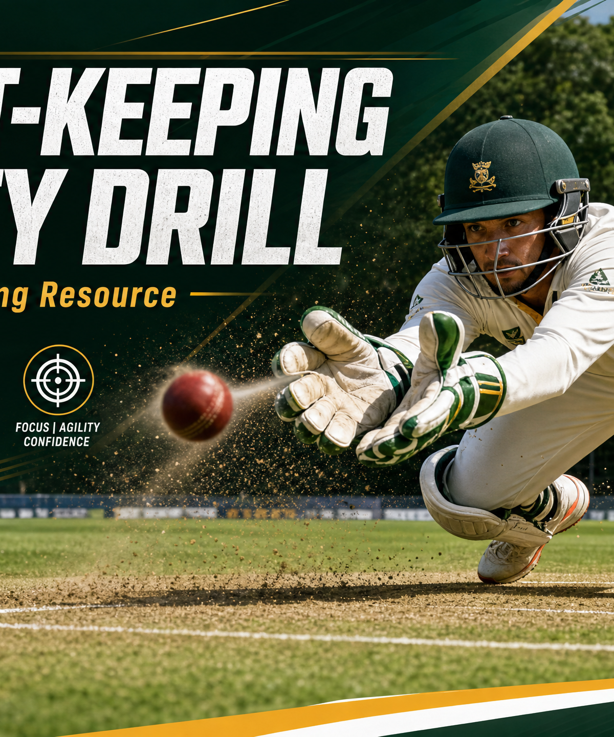 Wicket-Keeping 4-Cone Agility & Reaction Drill