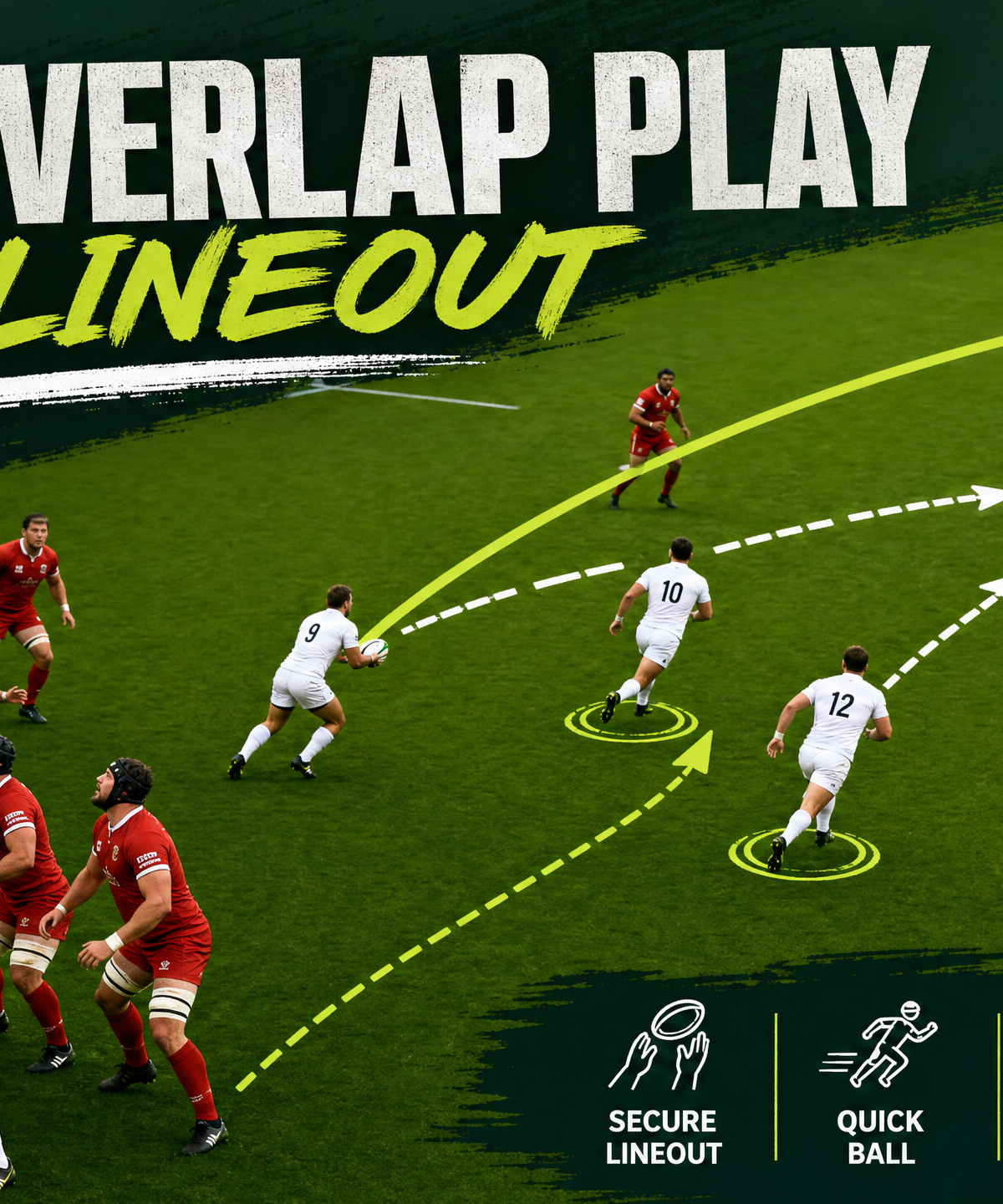 Wide Overlap Play from Lineout: The 'Sweep' Strike Move